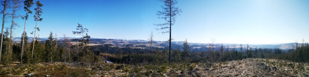 Vlastiboř - výhledy na Krkonoše