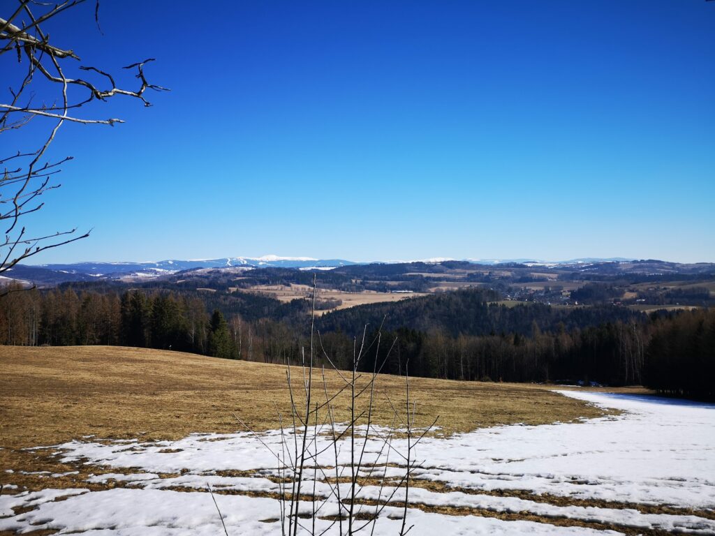 Vlastiboř - výhledy na Krkonoše